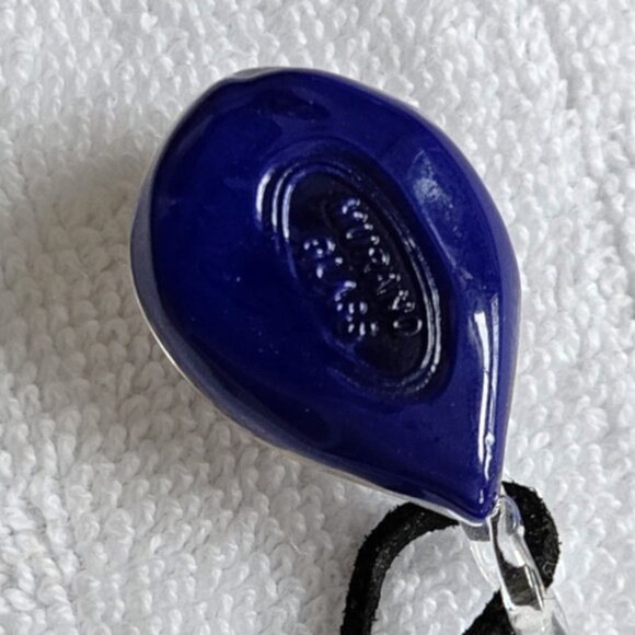 NECKLACE - Authentic Murano glass  - unique blue & gold teardrop pendant - Picture 6 of 6